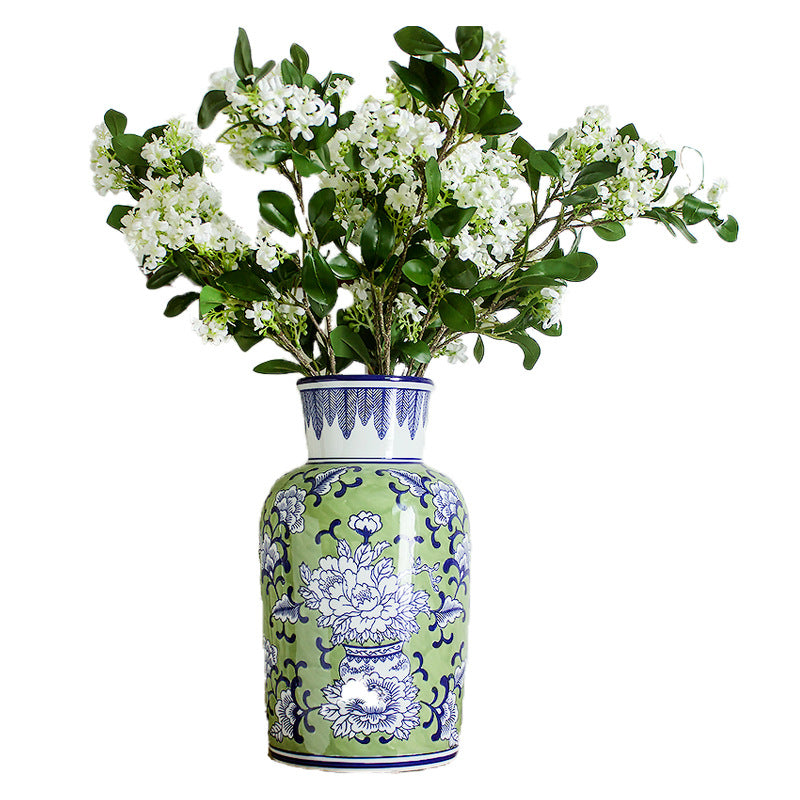 Hand Painted Blue and White Ceramic Vase for Home Decoration