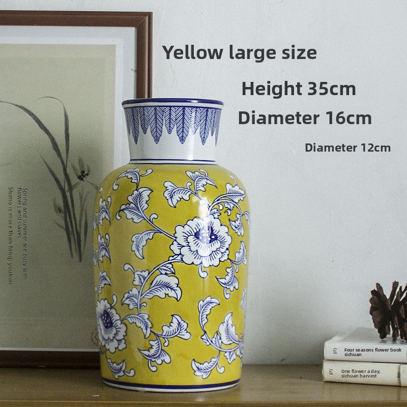 Hand Painted Blue and White Ceramic Vase for Home Decoration