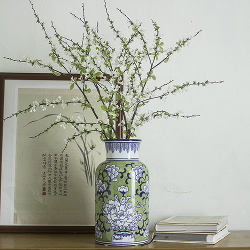Hand Painted Blue and White Ceramic Vase for Home Decoration