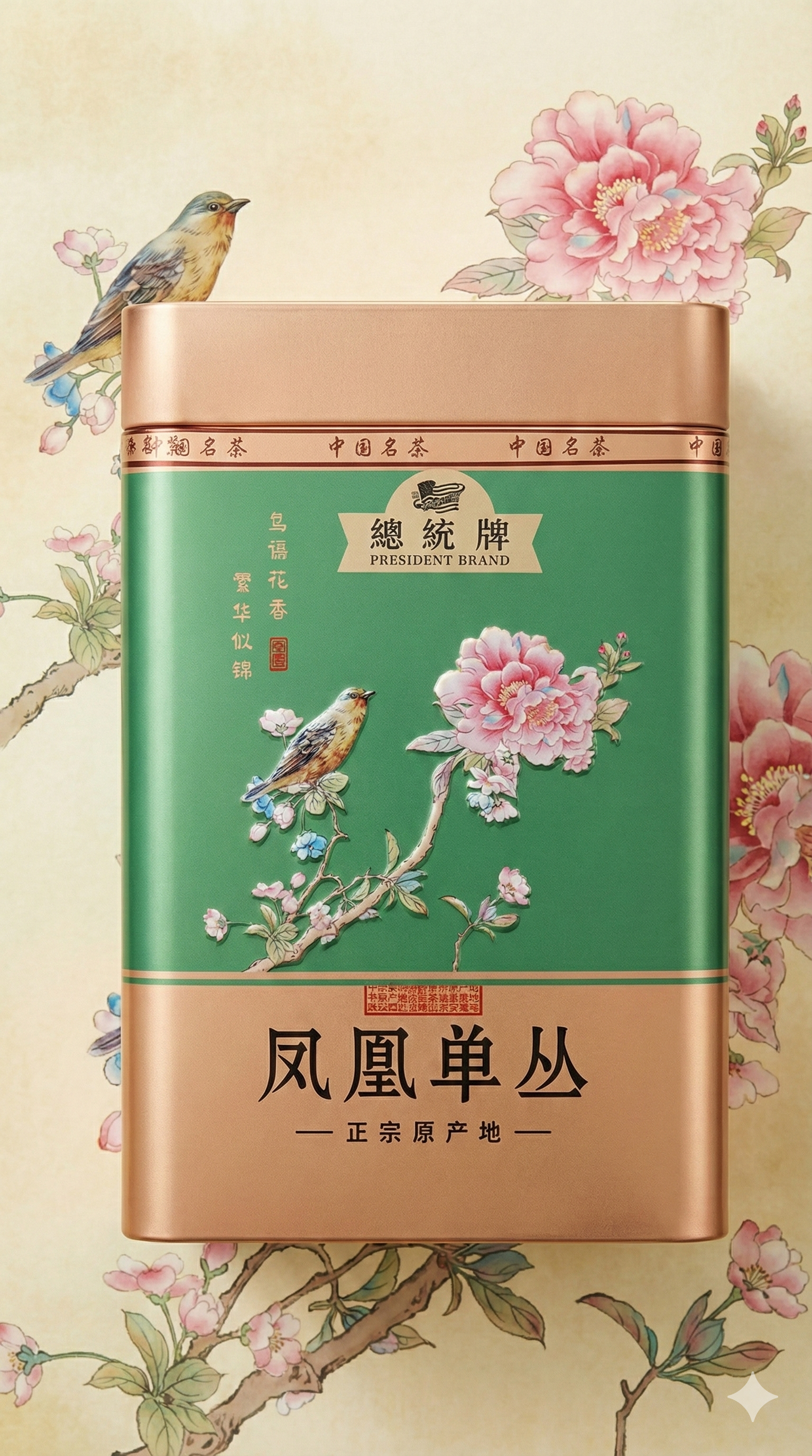 凤凰单丛鸭屎香乌龙茶 | 8盎司散装 | 鸭屎香 | President Brand 总统牌 | 中国高山乌龙茶 Loose Leaf Oolong In Tin Can